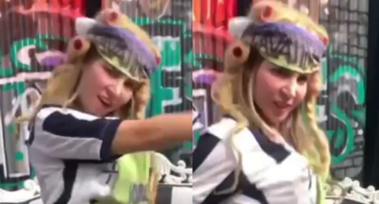 Karla Panini reapareció como la «Lavandera Güera»