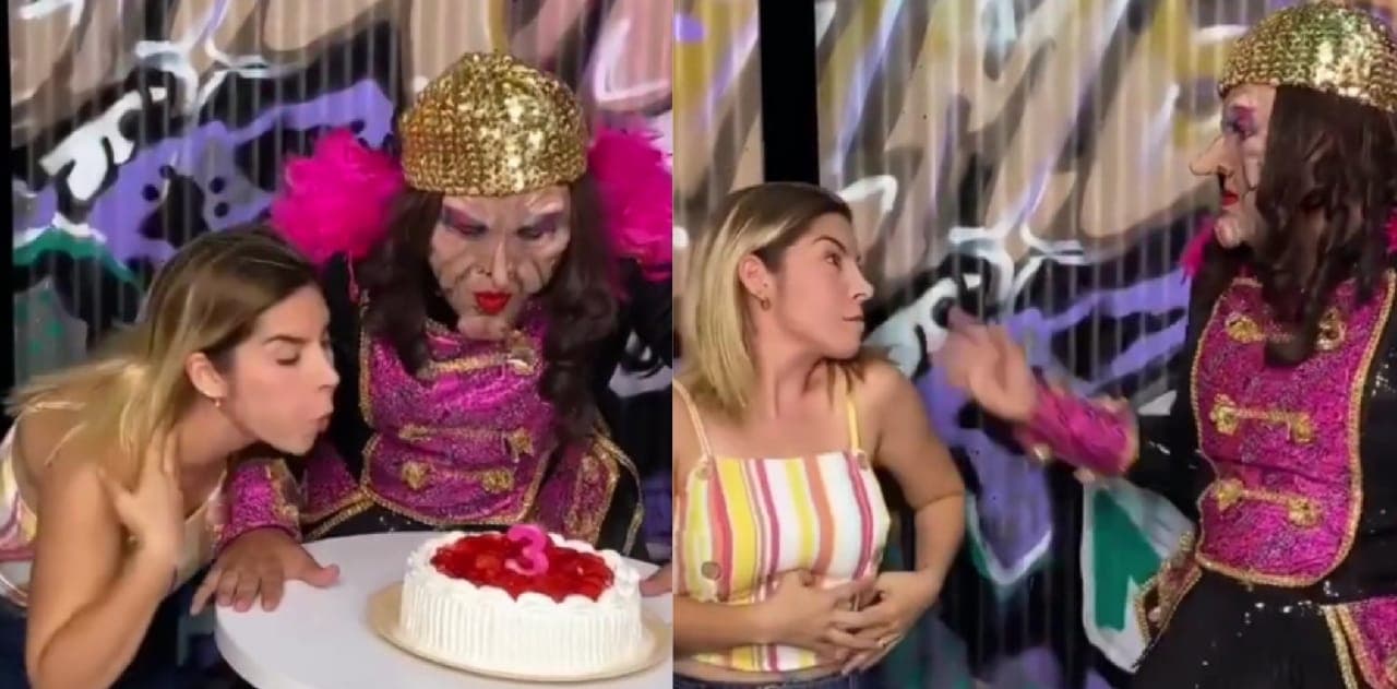 Karla Panini recrea el video viral de «Las niñas del pastel»