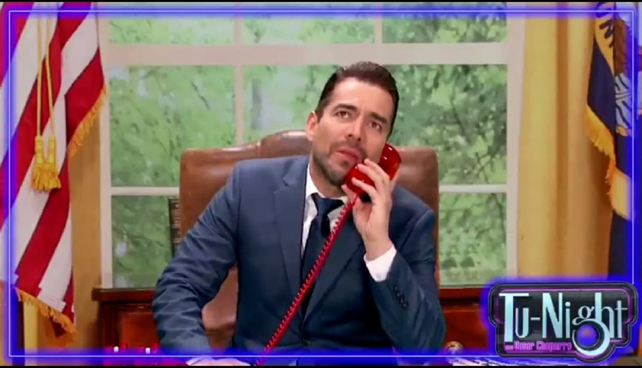 Omar Chaparro recrea divertida parodia si fuera presidente de Estados Unidos