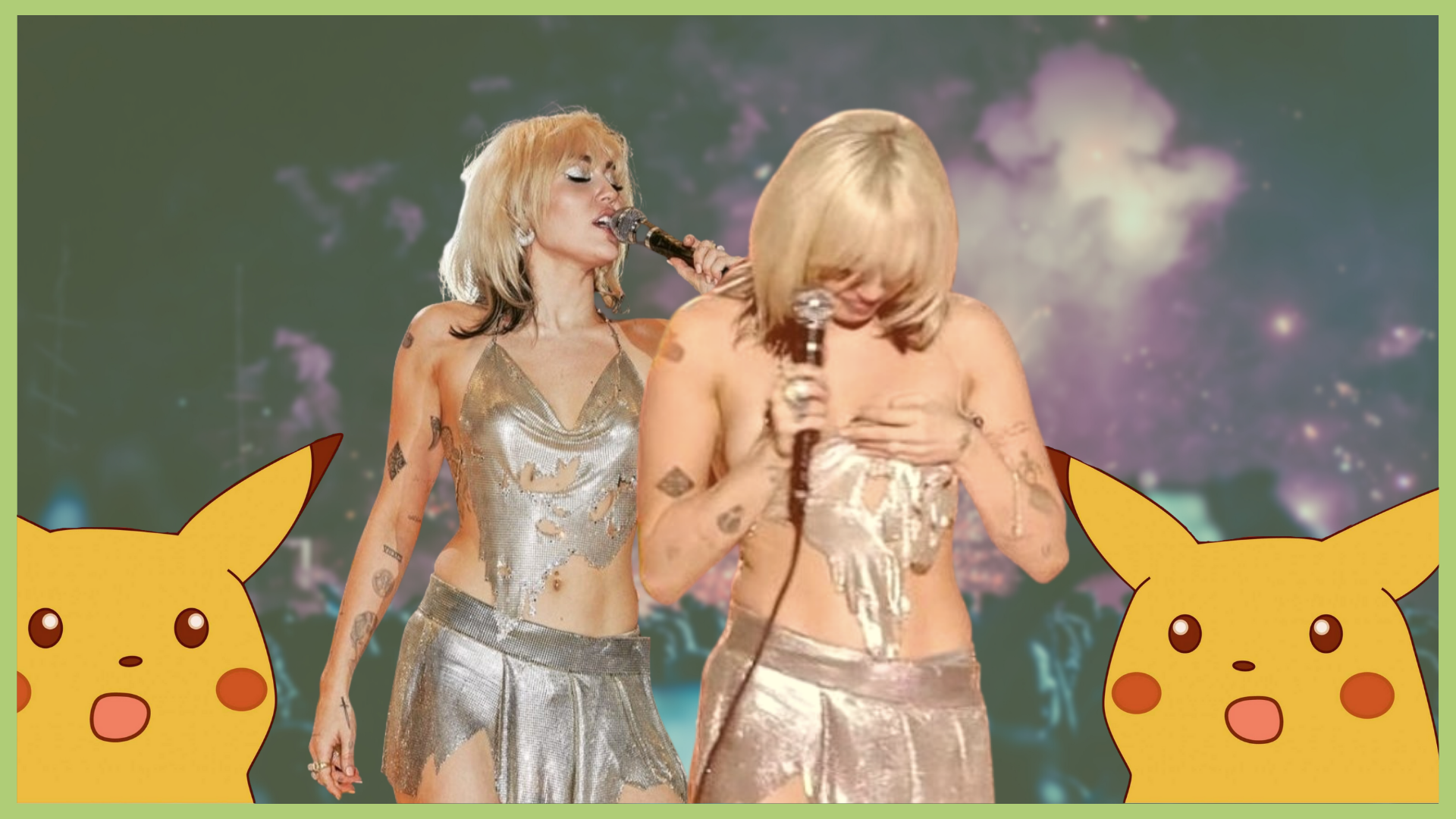 Miley Cyrus casi recibe el 2022 en ‘topless’
