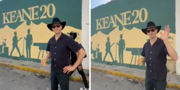 Baterista de Keane visita mural hecho por fans en Monterrey